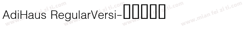 AdiHaus RegularVersi字体转换